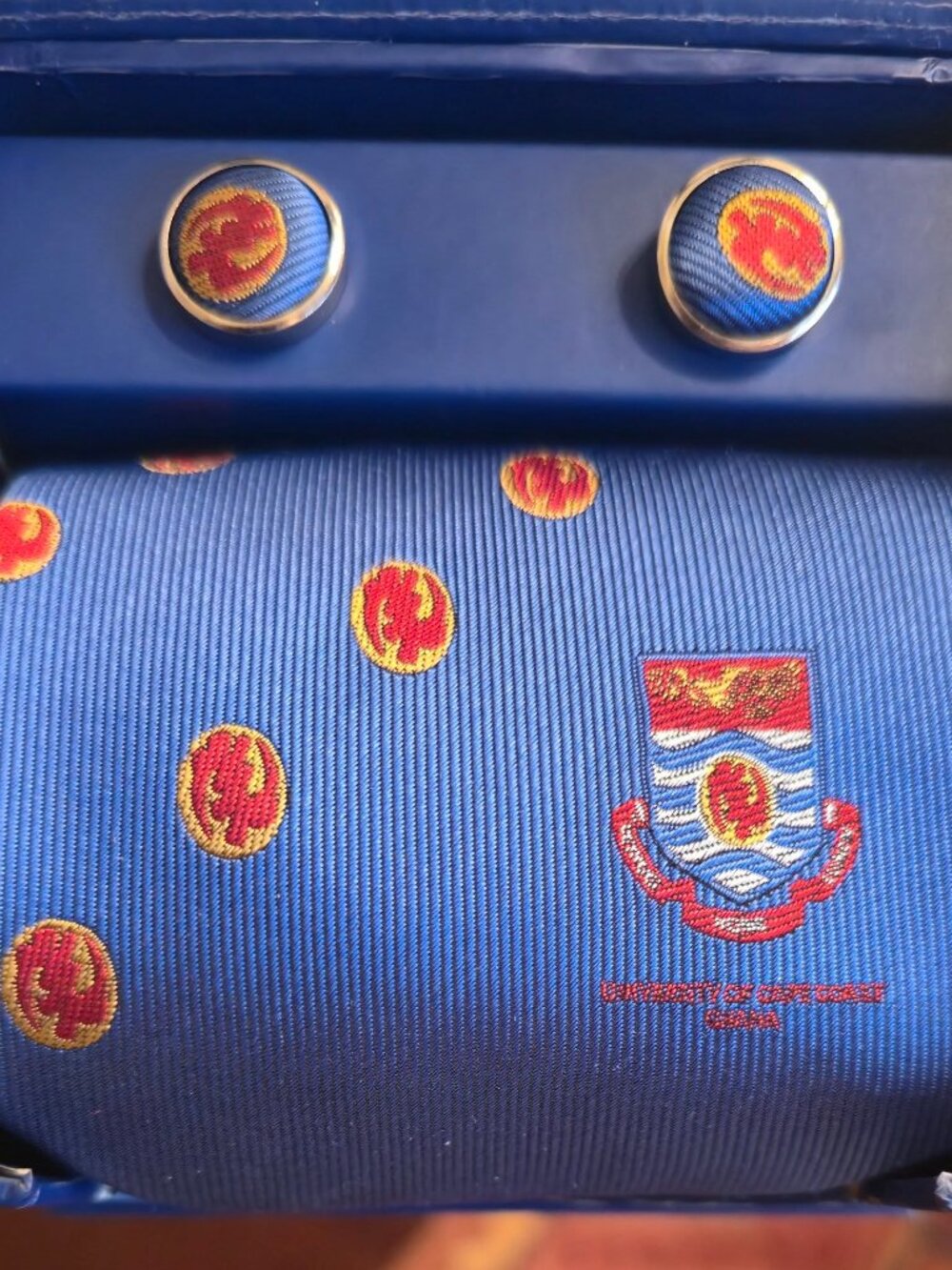 NWOT silk tie set University of Cape Coast Ghana Africa